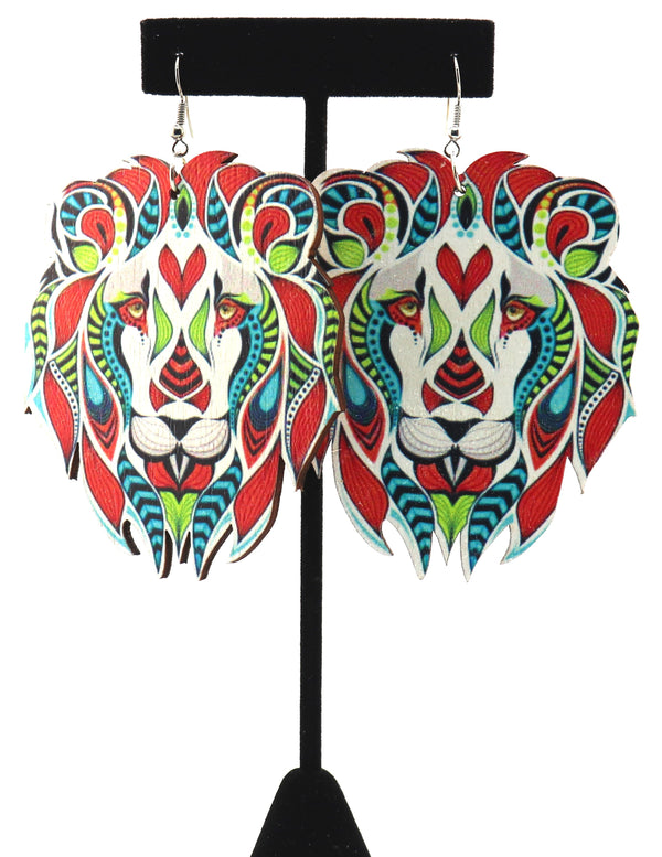 Colorful Lion Earrings